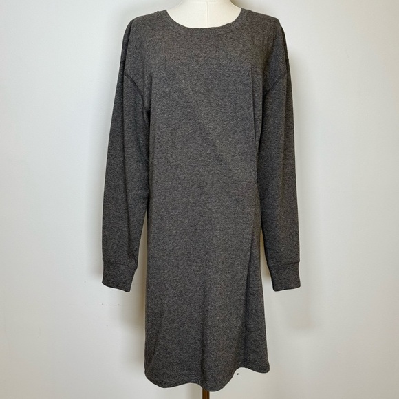Brand New! CAbi ‘Put-On’ Dress Grey Heather Sweatshirt Style Women’s Size Small - Picture 2 of 11